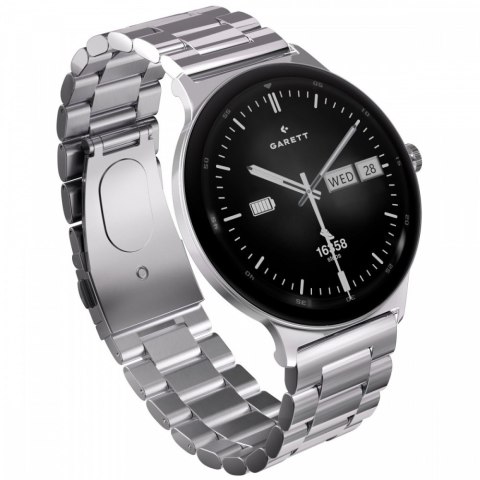 Garett Electronics Smartwatch Quantum srebrny stalowy