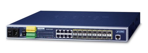 PLANET MGSW-24160F łącza sieciowe Zarządzany L2+ Gigabit Ethernet (10/100/1000) Obsługa PoE 1U Niebieski