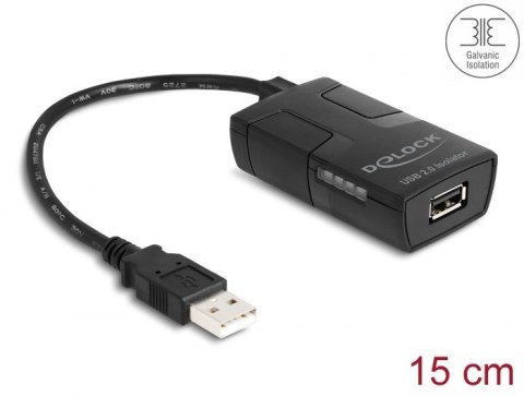 DeLOCK Izolator USB 2.0 Typu-A męski na żeński z izolacją 5 kV dla linii przesyłu danych