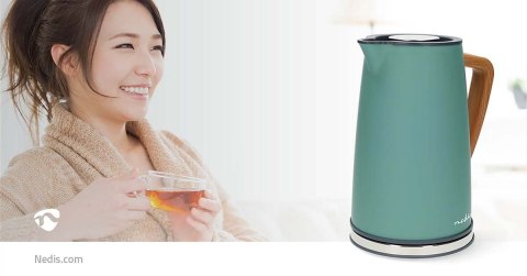 Czajnik elektryczny Nedis KAWK510EGN 1.7L Zielony