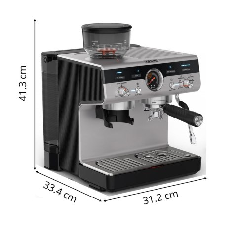 Krups Precision XP801T10 ekspres do kawy Półautomatyczny Ekspres do espresso 3 l