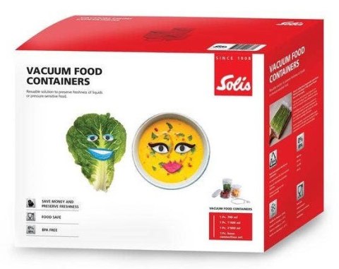 Solis 92278 pojemnik do przechowywania żywności Inne Pudełko Przezroczysty, Biały 3 szt.