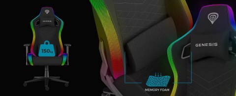 Fotel do gry GENESIS NFG-2247 - fotel dla gracza z obitym siedziskiem
