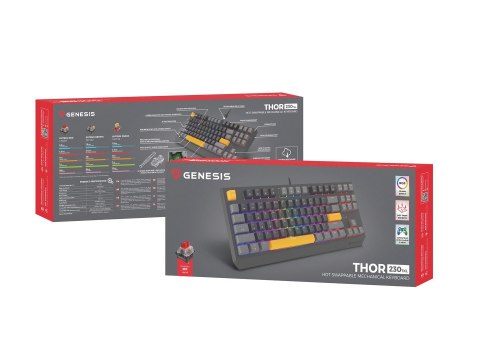 Klawiatura gamingowa GENESIS Thor 230 TKL NKG-2081 QWERTY