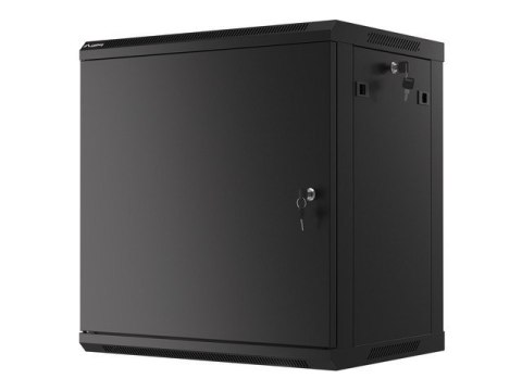 Lanberg WF01-6412-00B Szafa wisząca RACK 19" 12U 600X450 CZARNA DRZWI METALOWE (FLAT PACK)