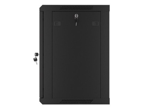Lanberg WF01-6412-00B Szafa wisząca RACK 19" 12U 600X450 CZARNA DRZWI METALOWE (FLAT PACK)