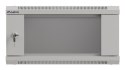 Szafa instalacyjna rack wisząca 19" 4U 540X350 szara drzwi przeszklone Lanberg (flat pack)