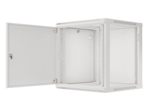SZAFA INSTALACYJNA RACK WISZĄCA 19" 12U 600X600 SZARA DRZWI METALOWE (FLAT PACK)