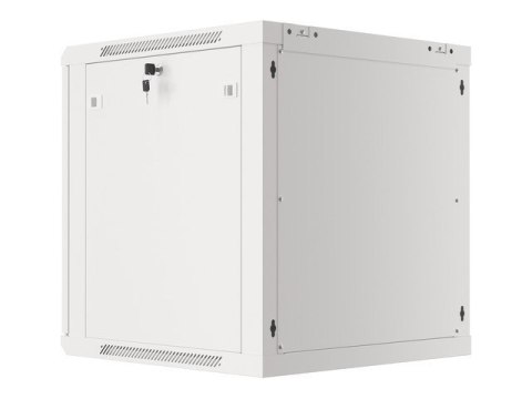 SZAFA INSTALACYJNA RACK WISZĄCA 19" 12U 600X600 SZARA DRZWI METALOWE (FLAT PACK)