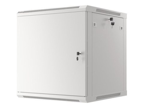 SZAFA INSTALACYJNA RACK WISZĄCA 19" 12U 600X600 SZARA DRZWI METALOWE (FLAT PACK)