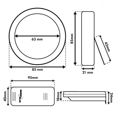 GreenBlue Stacja pogody bezprzewodowa GB162 temperatura IN/OUT, zegar, zasieg do 60 m