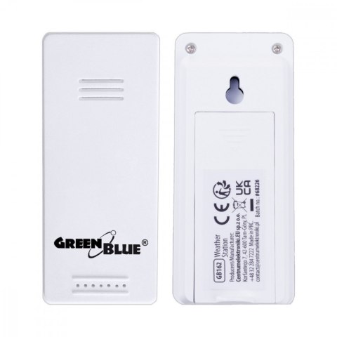 GreenBlue Stacja pogody bezprzewodowa GB162 temperatura IN/OUT, zegar, zasieg do 60 m