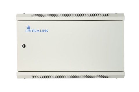 Extralink Szafa rack 6U 600x600 ASP Szara montowana na ścianie, drzwi blaszane pełne