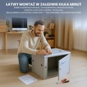Extralink Szafa rack 6U 600x600 ASP Szara montowana na ścianie, drzwi blaszane pełne