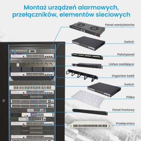 Extralink 27U 600x600 Czarna | Szafa rack | stojąca