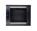 Extralink Szafa rack 9U 600x600 Czarna montowana na ścianie
