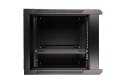 Extralink Szafa rack 9U 600x600 Czarna montowana na ścianie