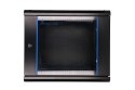 Extralink Szafa rack 9U 600x600 Czarna montowana na ścianie