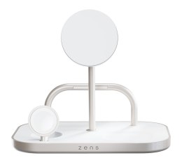 Ładowarka ZENS ZEDC29W/00, Wewnątrz, AC, USB, Ładowanie bezprzewodowe, 1 m, Srebrny, Biały