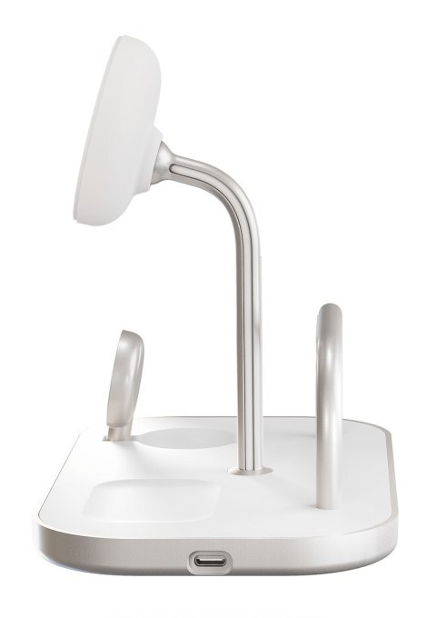 Ładowarka ZENS ZEDC29W/00, Wewnątrz, AC, USB, Ładowanie bezprzewodowe, 1 m, Srebrny, Biały