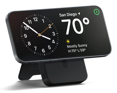 Powerbank Satechi OntheGo Powerbank 10K - magnetyczny powerbank z podstawką 10k mAh kompatybilny z MagSafe i Qi2 (black)