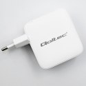 Qoltec Ładowarka sieciowa 140W GaN | 5-20V | 2.5-5A | 3 x USB-C PD | 1 x USB QC 3.0 | Biała