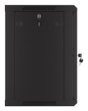 SZAFA INSTALACYJNA RACK WISZĄCA 19" 12U 600X450 CZARNA DRZWI PERFOROWANE LANBERG (FLAT PACK)