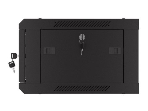 SZAFA INSTALACYJNA RACK WISZĄCA 19" 4U 600X450 CZARNA DRZWI PERFOROWANE LANBERG (FLAT PACK)