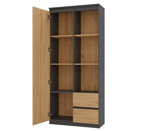 REGAŁ BIUROWY RS-80 BILY ANTRACYT/ARTISAN KOMPLET