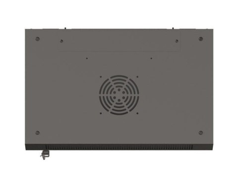 Szafa instalacyjna rack wisząca 19" 9U 540x350 czarna drzwi przeszklone Lanberg (FLAT PACK)