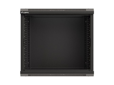 Szafa instalacyjna rack wisząca 19" 9U 540x350 czarna drzwi przeszklone Lanberg (FLAT PACK)