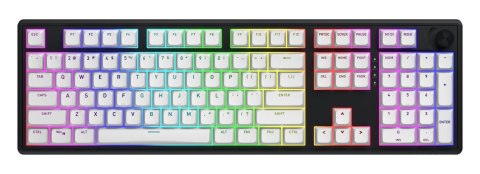 Klawiatura dla graczy Hator Skyfall 100 Wireless biało-czarna