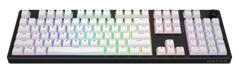 Klawiatura dla graczy Hator Skyfall 100 Wireless biało-czarna