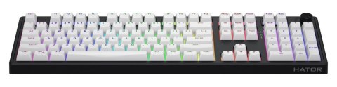 Klawiatura dla graczy Hator Skyfall 100 Wireless biało-czarna