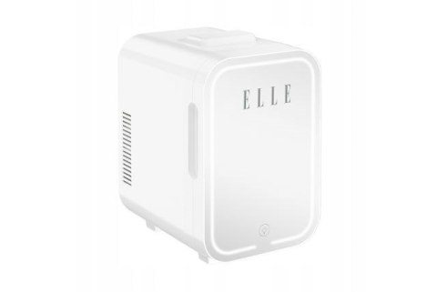 Mini lodówka z lusterkiem do makijażu LED ELLE 8L biała