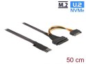 Adapter NVMe Delock M.2 Key M zu U.2 SFF-8639 NVMe Adapter 50cm