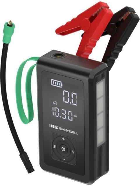 GREEN CELL POWERBANK/BOOSTER/CAR JUMP STARTER/POMPKA POWERBOOST AIR 8000MAH 1000A - Z KOMPRESOREM