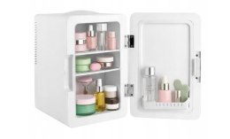 Mini lodówka z lusterkiem do makijażu LED ELLE 6L biała