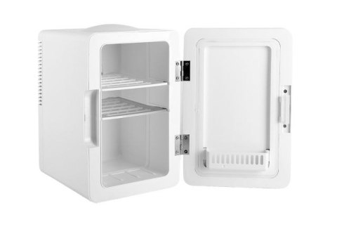 Mini lodówka z lusterkiem do makijażu LED ELLE 6L biała