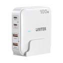 UNITEK ŁADOWARKA BIURKOWA GAN 100W 2XUSB-A 2XUSB-C BIAŁA