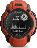 Garmin Instinct 2X Solar z czujnikiem tętna HRV Elevate (ognistoczerwony / ognistoczerwonyy pasek)