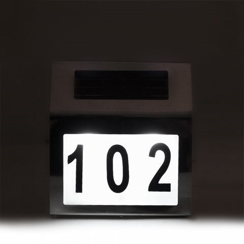 Maclean Lampa solarna MCE172 numer domu LED