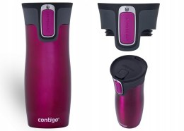 Kubek termiczny podwójne ścianki Contigo West Loop, Raspberry 2.0 470 ml