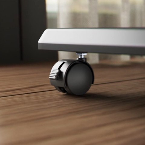 Stand-wózek do TV ERGO OFFICE ER-304 B max. obciążenie 50kg / 5kg półka, max. VESA 600x400, wbud. listwa zasil., czarny