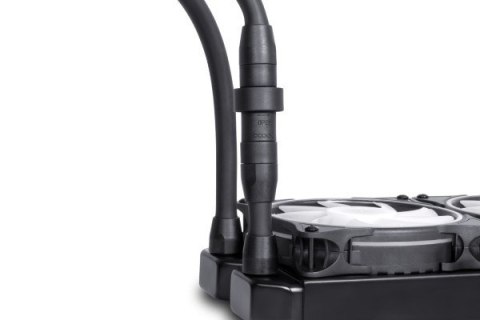 Alphacool Pro Aurora 420 CPU AIO Procesor Zestaw do chłodzenia płynami 14 cm Czarny, Biały