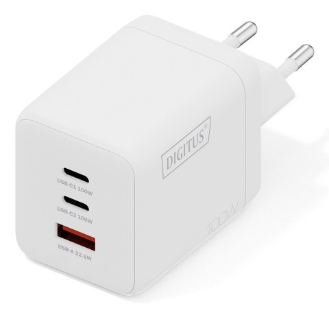 Digitus Ładowarka USB GaN 100W, 2x USB-C, 1x USB-A