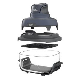 Ninja CRISPi Pojedynczy 3,8 l 1700 W Frytkownica na gorące powietrze Niebieski, Szary, Przezroczysty