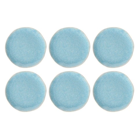 ROSE&TULIPANI CONCERTO FUSE AZZURRO Zestaw 6 talerzy do sałatek 22 cm