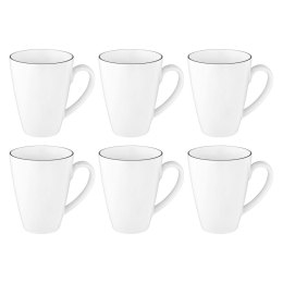 Zestaw 6 kubków z uchwytem 350 ml SELTMANN LIDO BLACK LINE