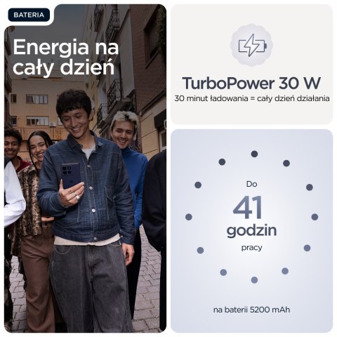 Smartfon Motorola moto g86 5G 16,9cm (6.67") Dual SIM Android 15 USB Type-C 8GB 256GB 5200mAh Ciemny Niebieski